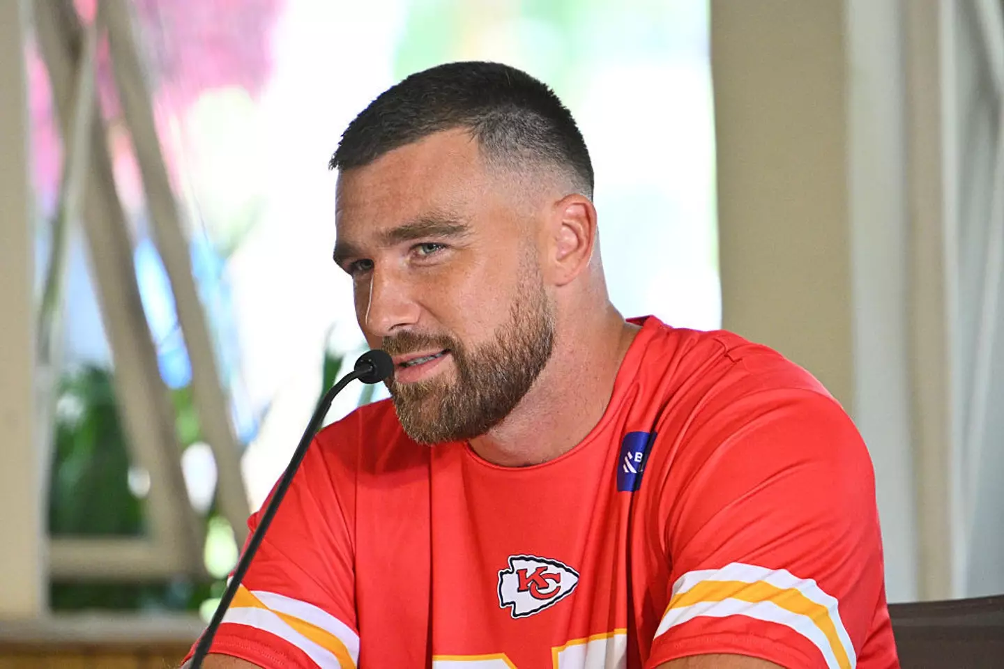 Kelce has been criticised over wearing the shirt (Leandro Bernardes/PxImages/Icon Sportswire via Getty Images)