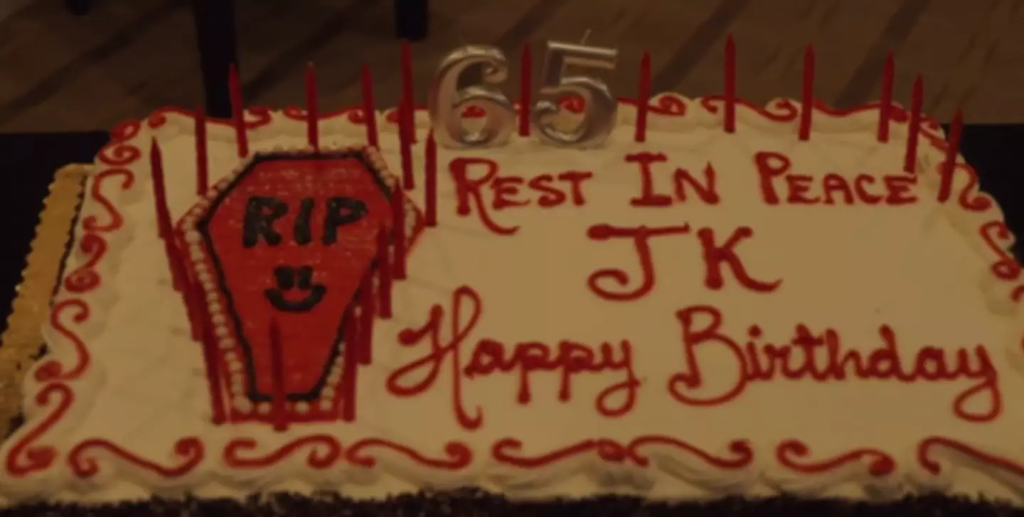 Kathy even had a funeral birthday cake.