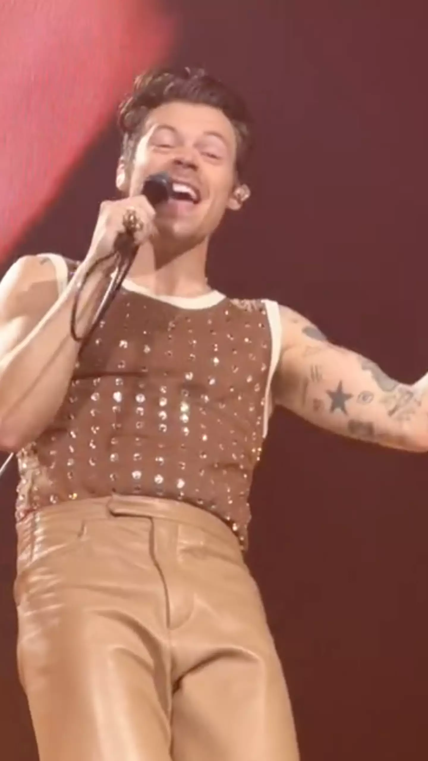 Harry Styles frequently takes time to chat to his fans during shows.