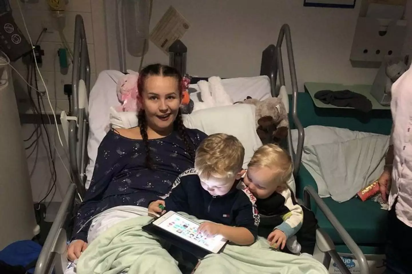 Casey remained in hospital for four days after her first stroke.