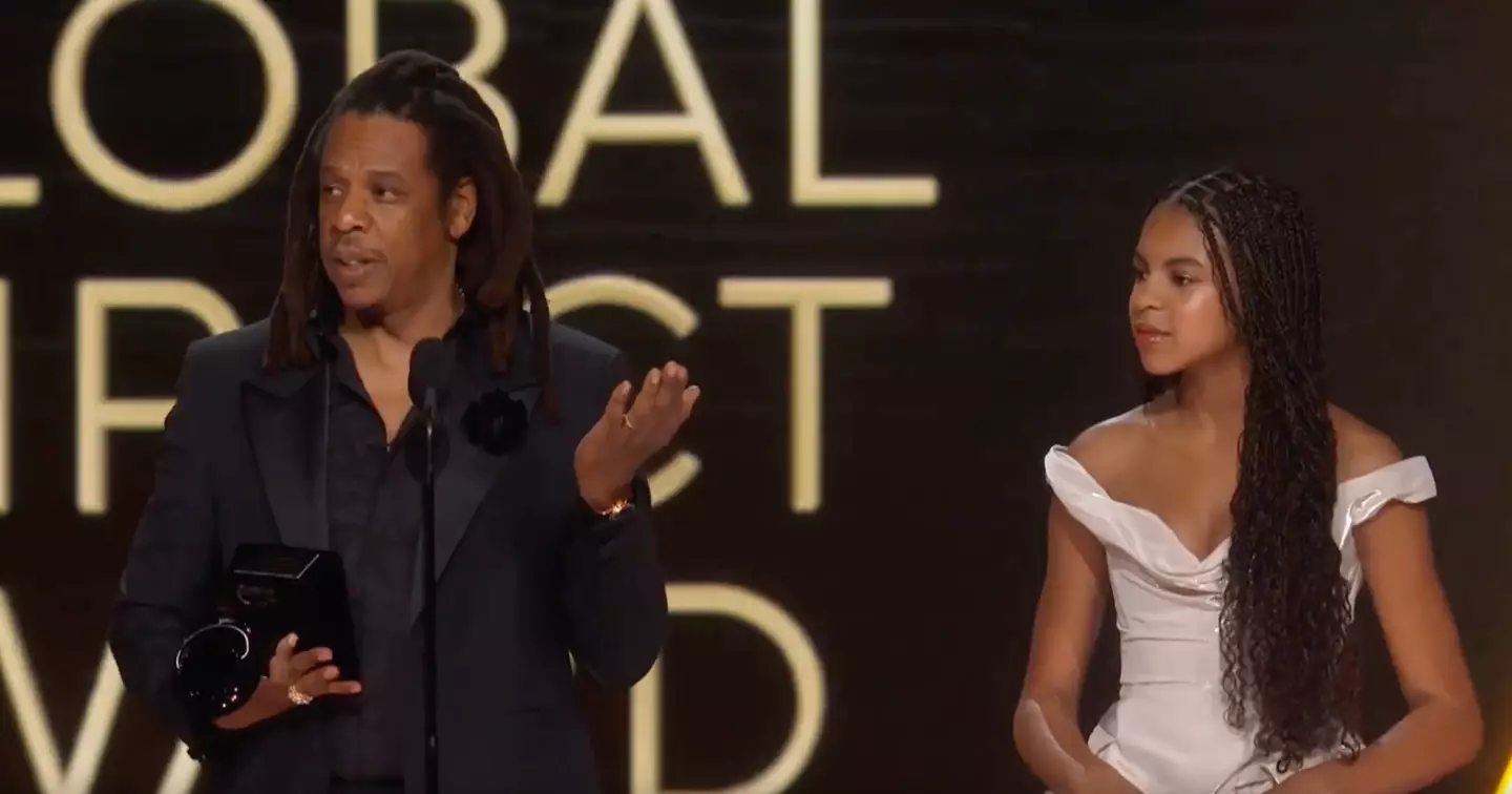 Jay-Z took daughter Blue Ivy with him to collect the award.