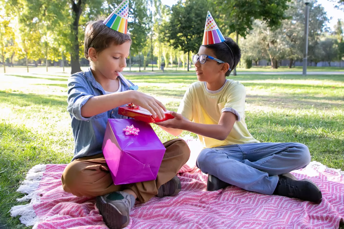 The mother explained that she felt for her son having to 'wait an entire year' for presents.