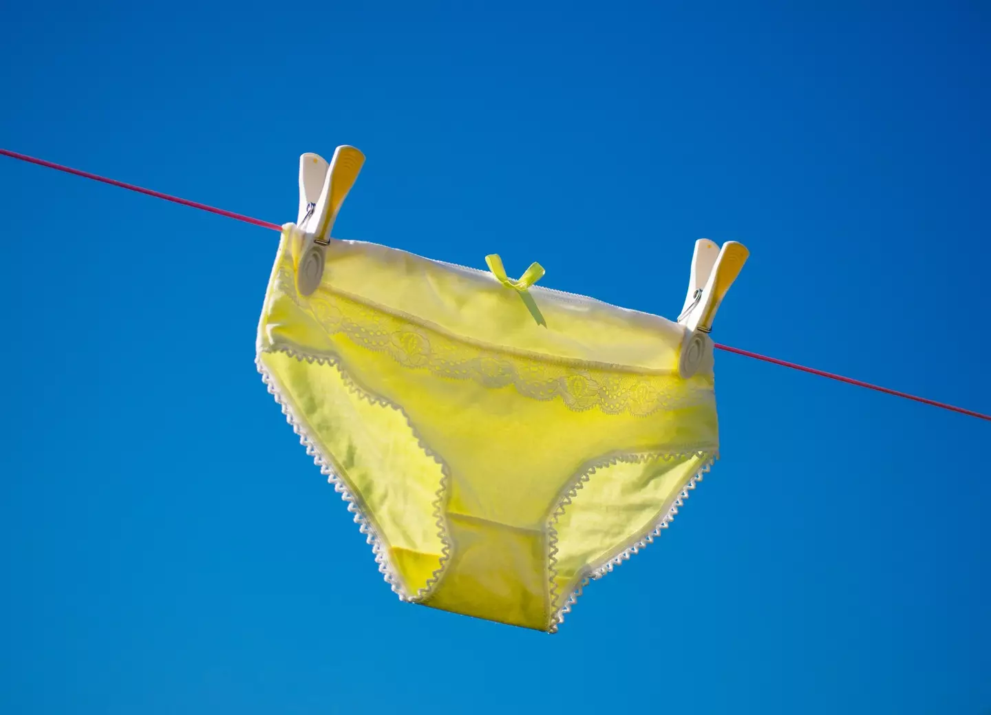 Vaginal discharge could be bleaching your underwear (Getty stock images)