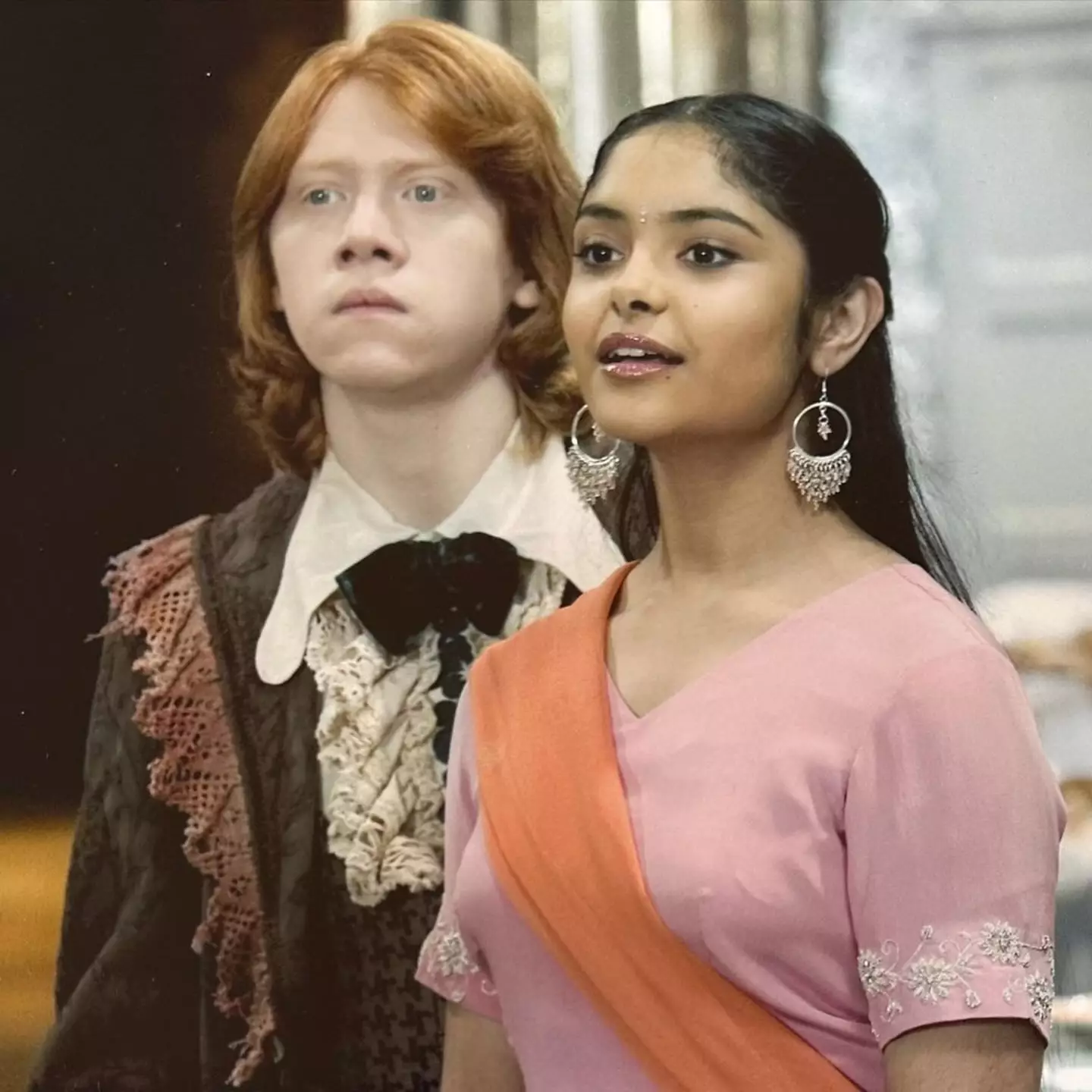 A fresh-faced Rupert Grint and Afshan Azad-Kazi in Harry Potter and the Goblet Of Fire (2005). (Warner Bros.)
