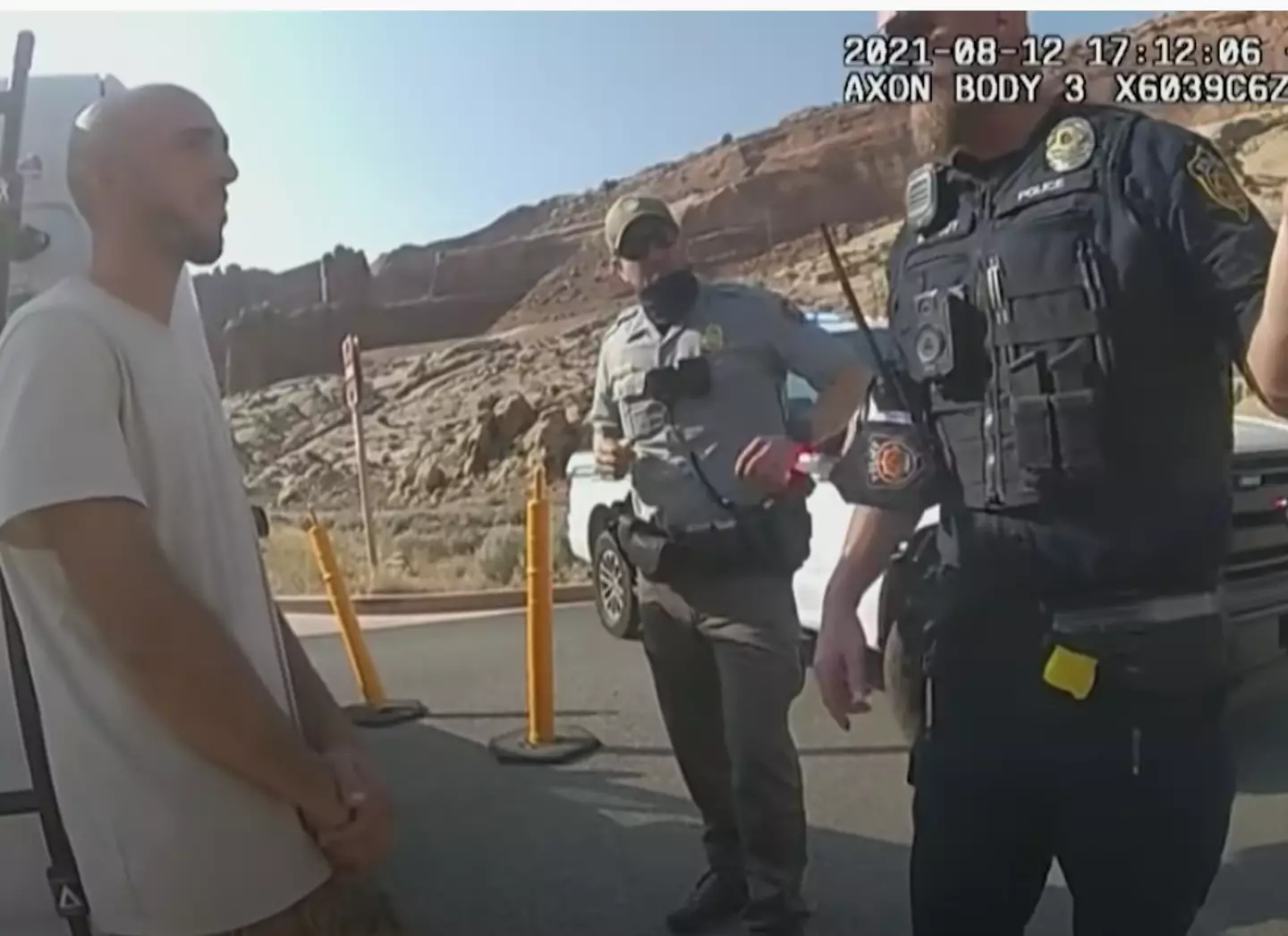 Gabby and Brian were apprehended by police just days before he killed her (Law&Crime Network/Utah Police)