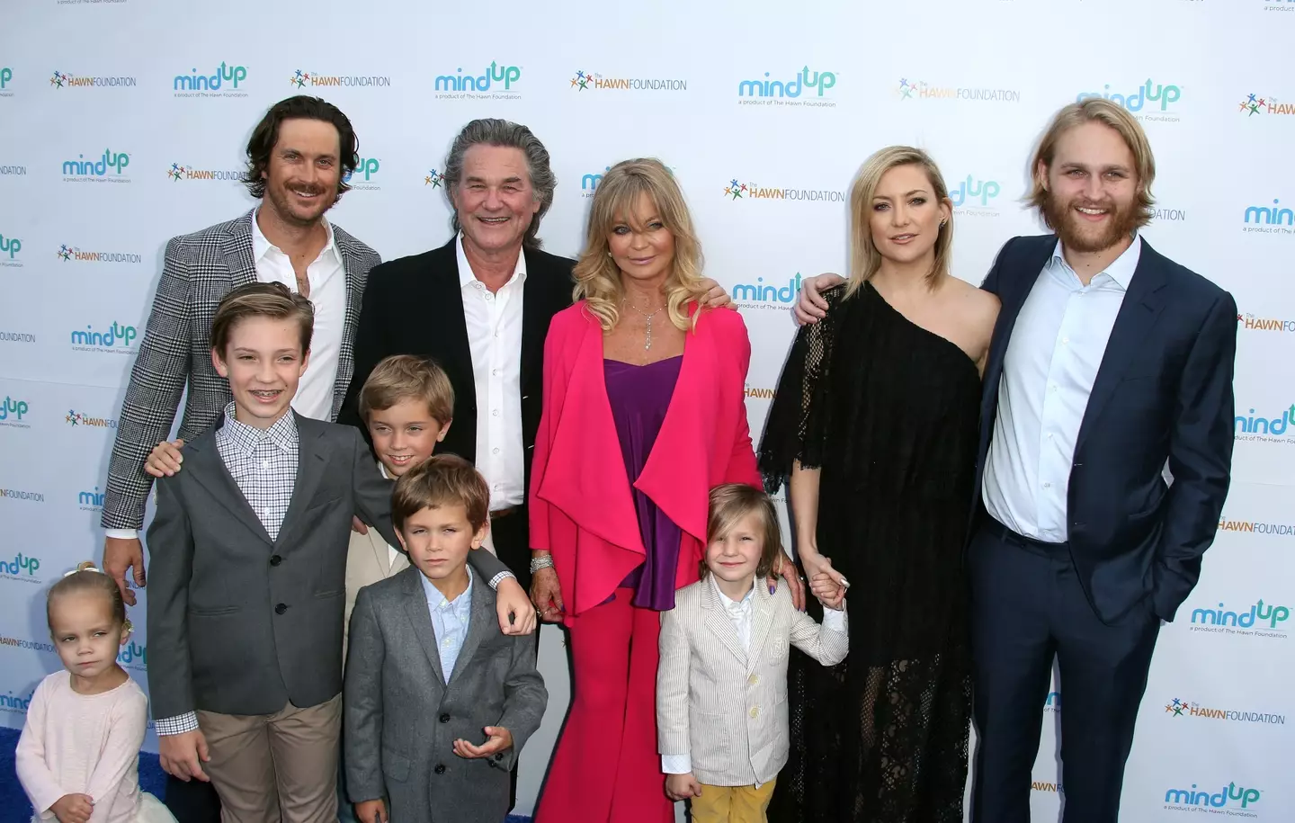 Goldie Hawn with her family.