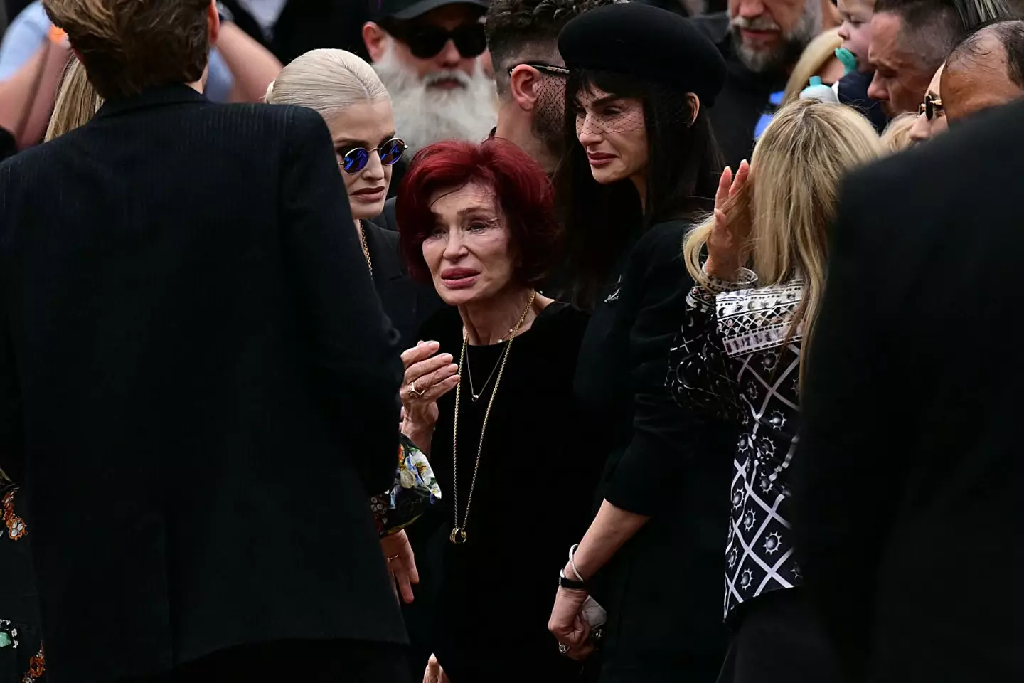 Fans have noticed that Sharon appears to be wearing Ozzy's ring around her neck (	BEN STANSALL / Getty Images)