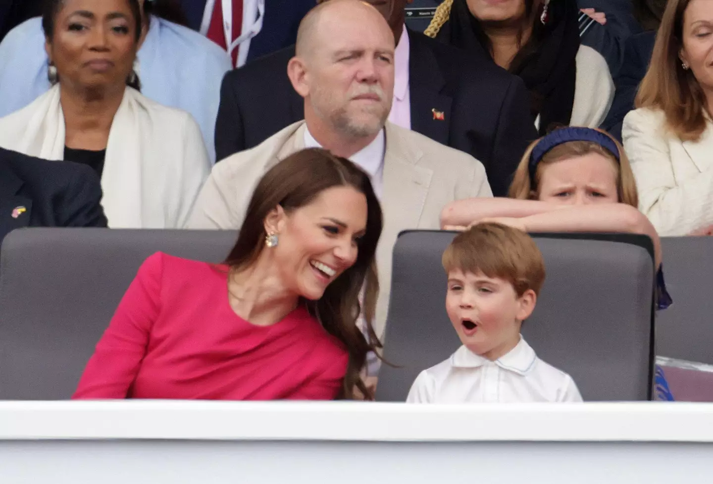 Mike Tindall, The Duchess of Cambridge and Prince Louis.