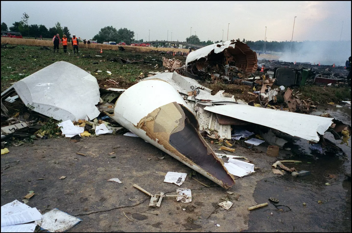 The jet caught fire during take-off (Eric BOUVET/Gamma-Rapho via Getty Images)