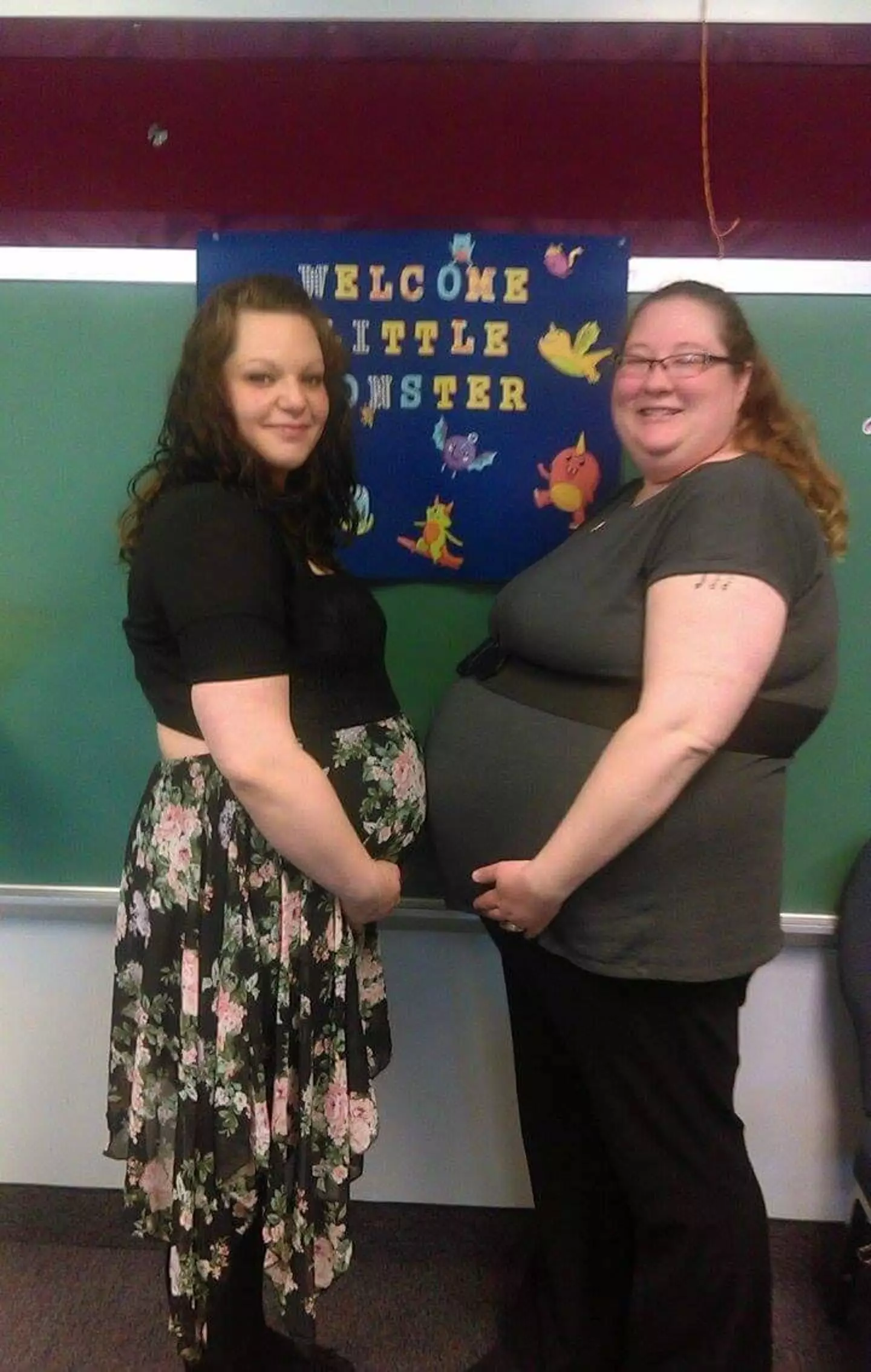 The pair met while pregnant in 2016.
