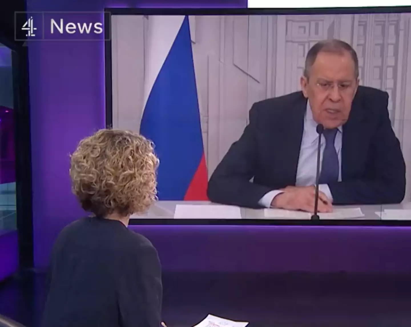 Cathy Newman was criticised by the Russian minister (