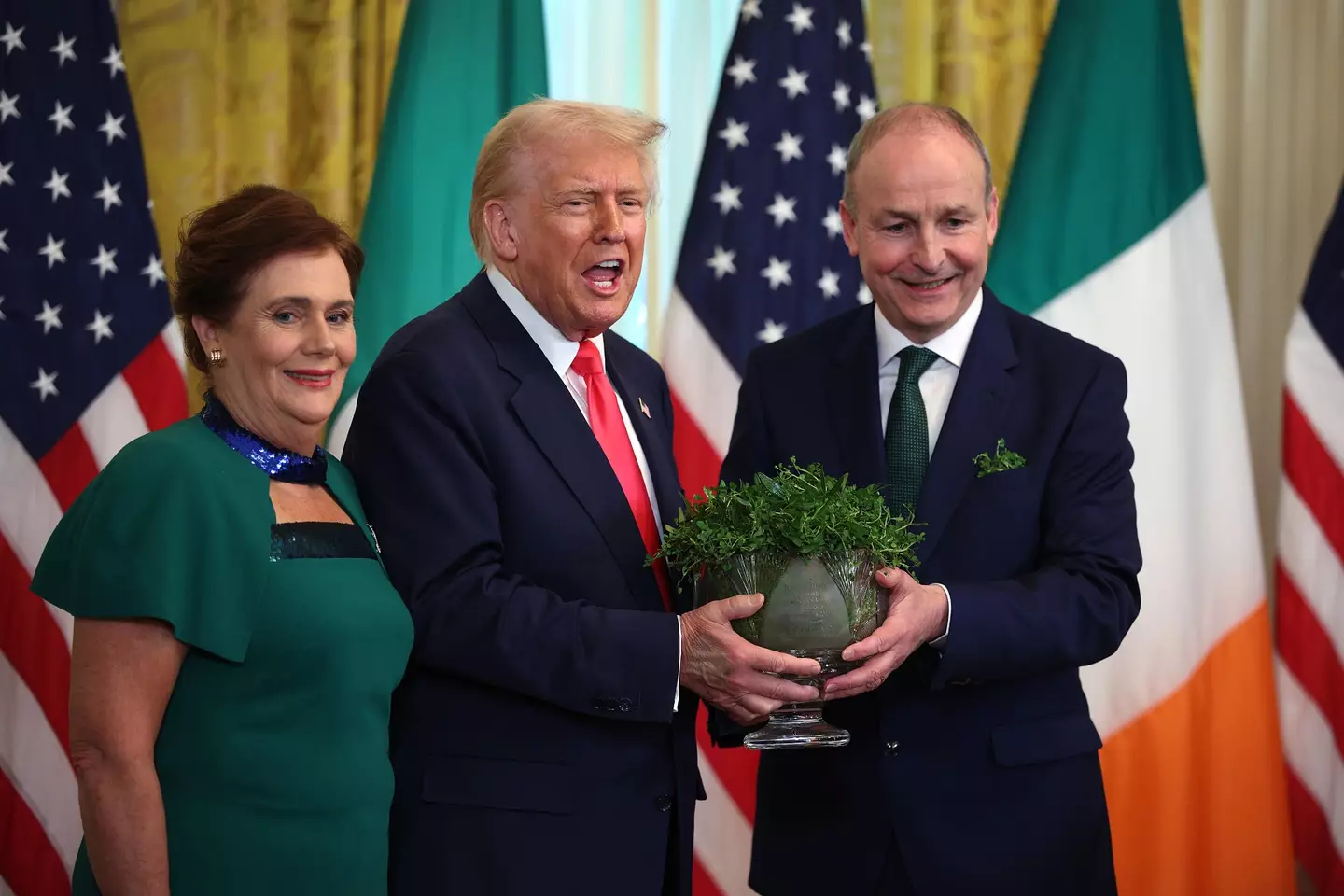 Trump roasted O'Donnell before the Irish Prime Minister (Kayla Bartkowski/Getty Images)