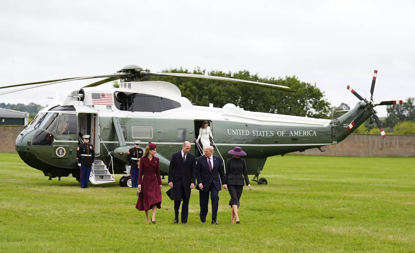 Kate Middleton and Prince William met the Trumps off their helicopter (Aaron Chown - WPA Pool/Getty Images)