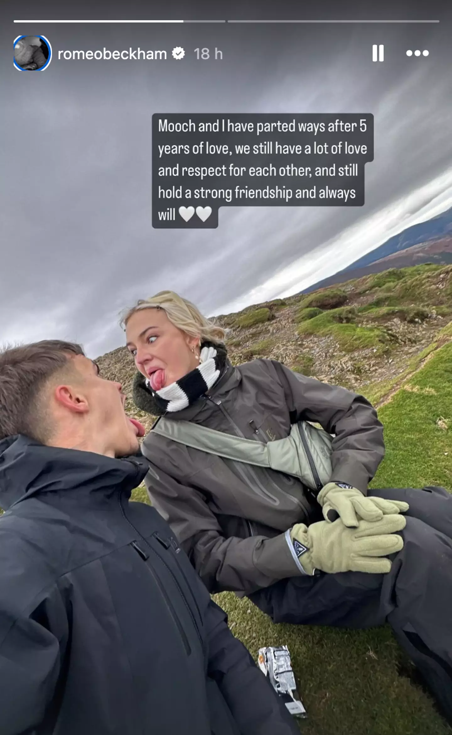 Romeo released a statement via his Instagram Stories.