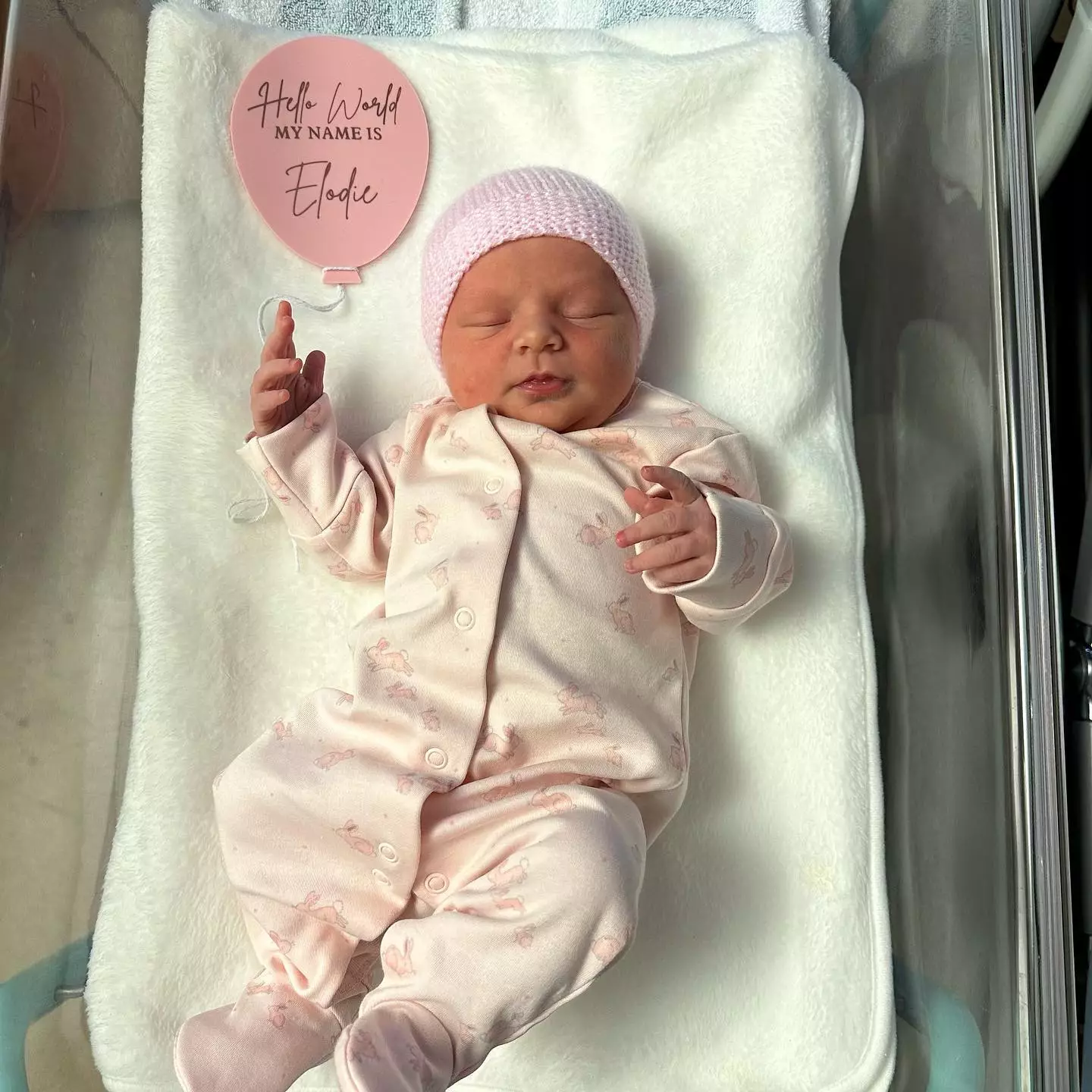 Millie Radford welcomed a little girl named Elodie-Jade last week.