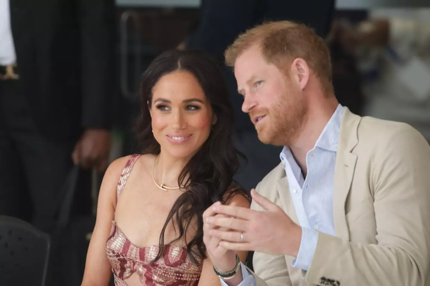 A body language expert has had their say on Meghan Markle and Prince Harry's recent appearance (Juancho Torres/Anadolu via Getty Images)