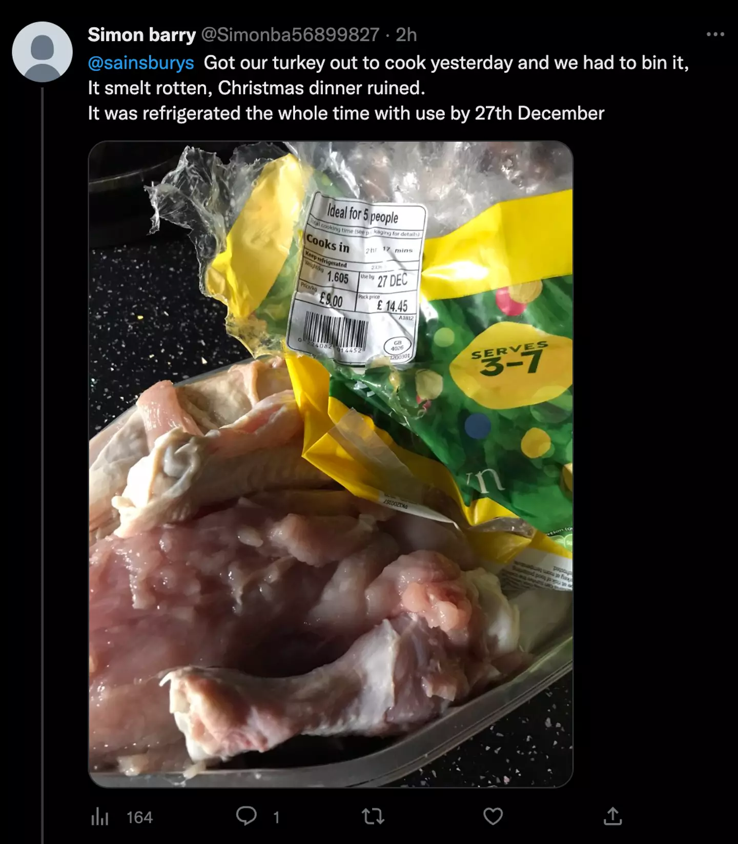 Sainsbury's got a fair few tags from disgruntled customers.