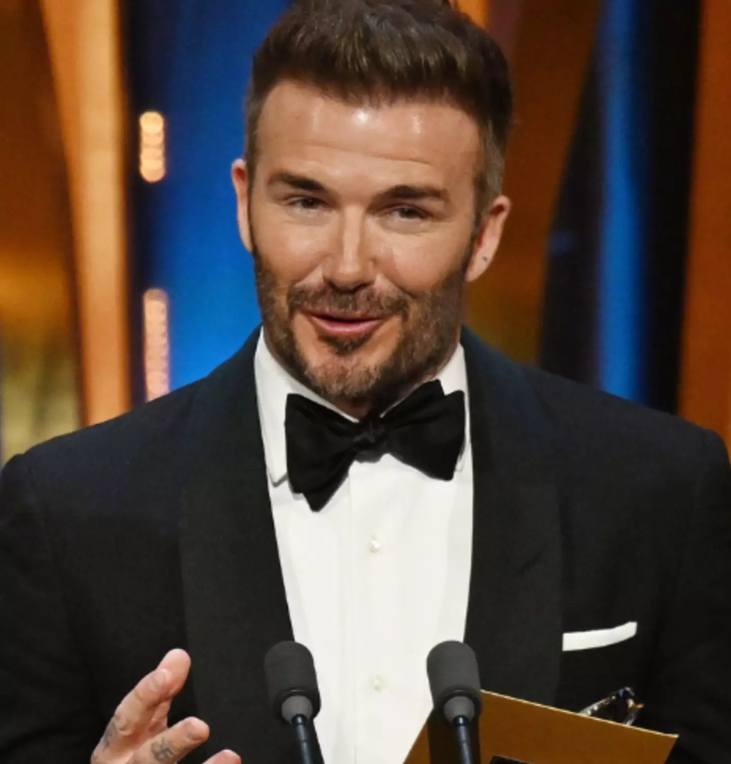 David Beckham caused quite the stir online following his BAFTAs speech.