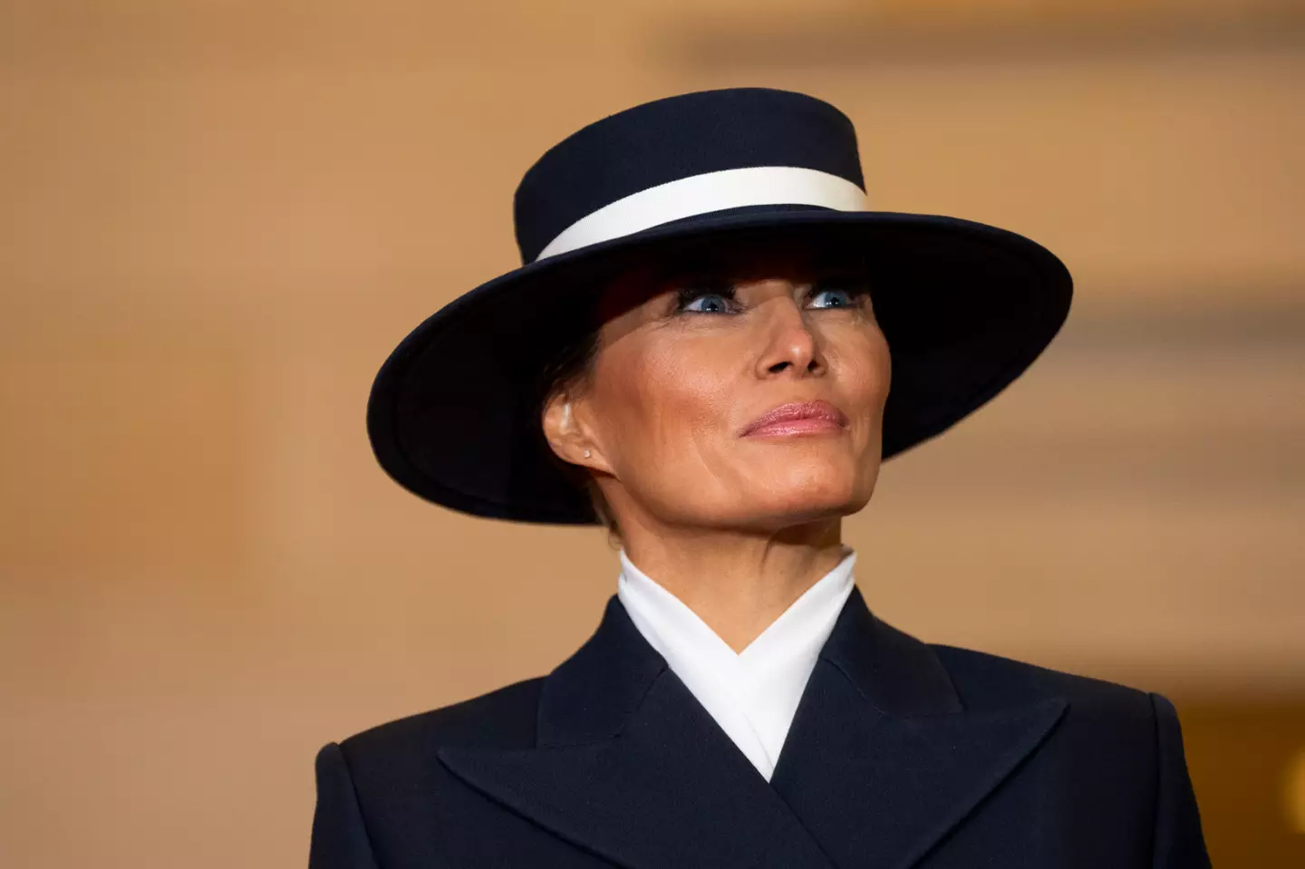 People had some theories about why Melania chose the hat (Greg Nash-Pool/Getty Images)