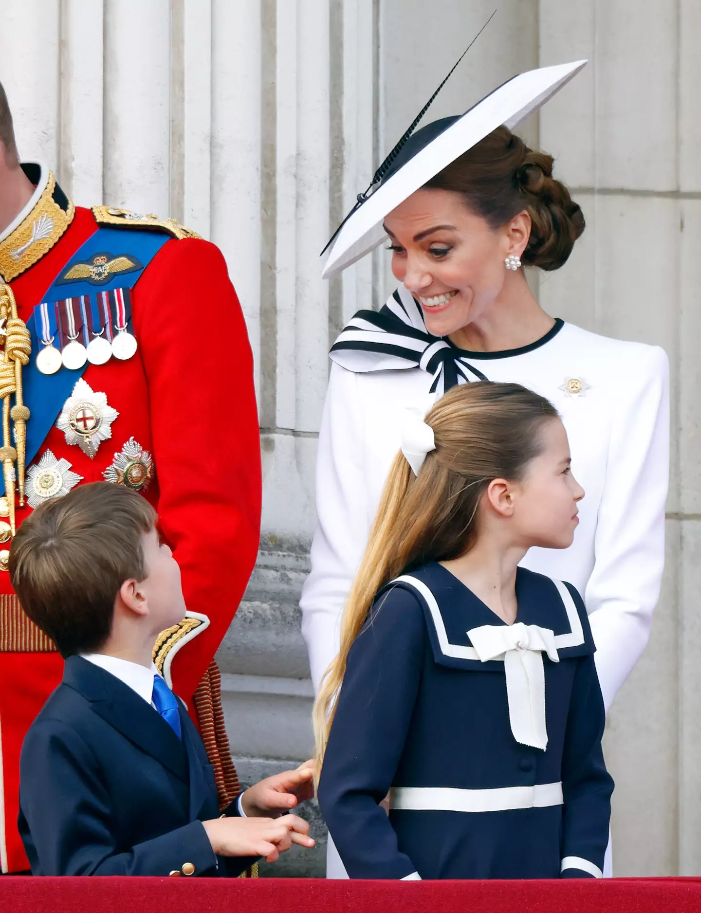 Kate Middleton sweetly smiled at her youngest child, as he enjoyed the flypast (Max Mumby/Indigo/Getty Image)