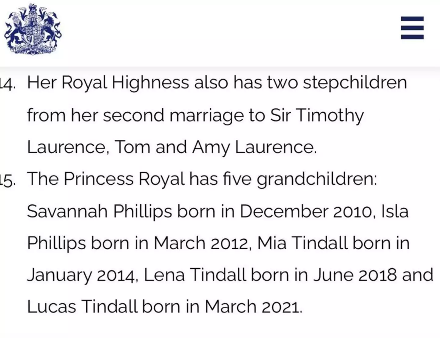 The Royal Family shared a list of 75 facts with an apparent blunder, in a now-deleted post (X/Gerts Royals)