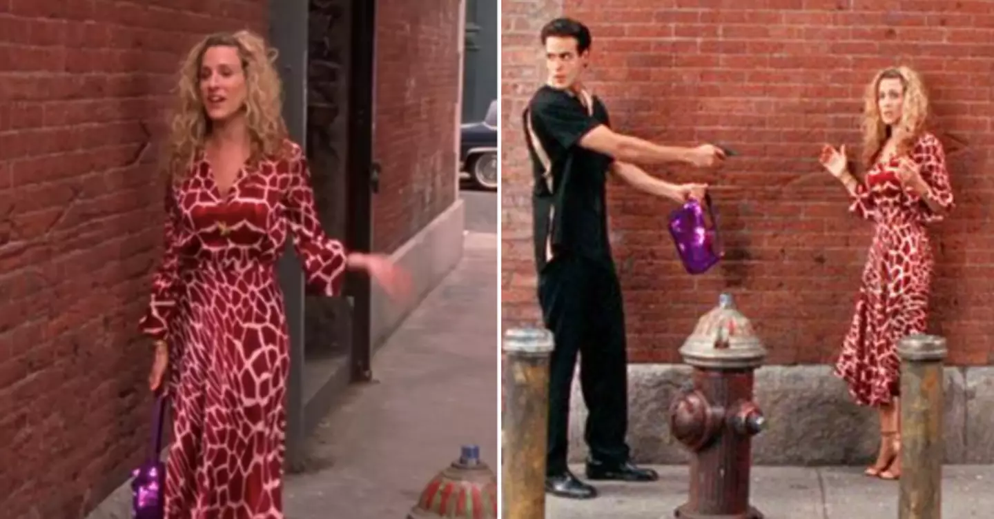 The purple Fendi bag was stolen from Carrie in the original TV series (
