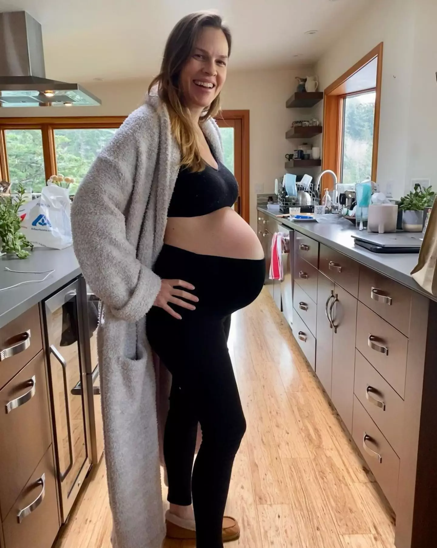 The actor has shared snaps of her growing baby bump on Instagram.