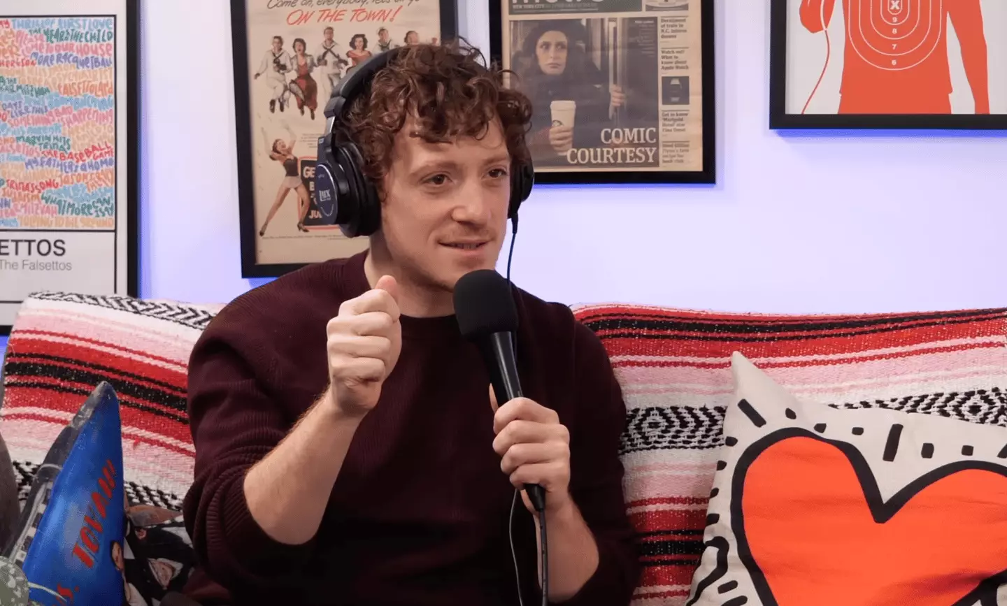 Ethan Slater has explained why he's reluctant to publicly talk about his son (YouTube/@GianmarcoSoresi)