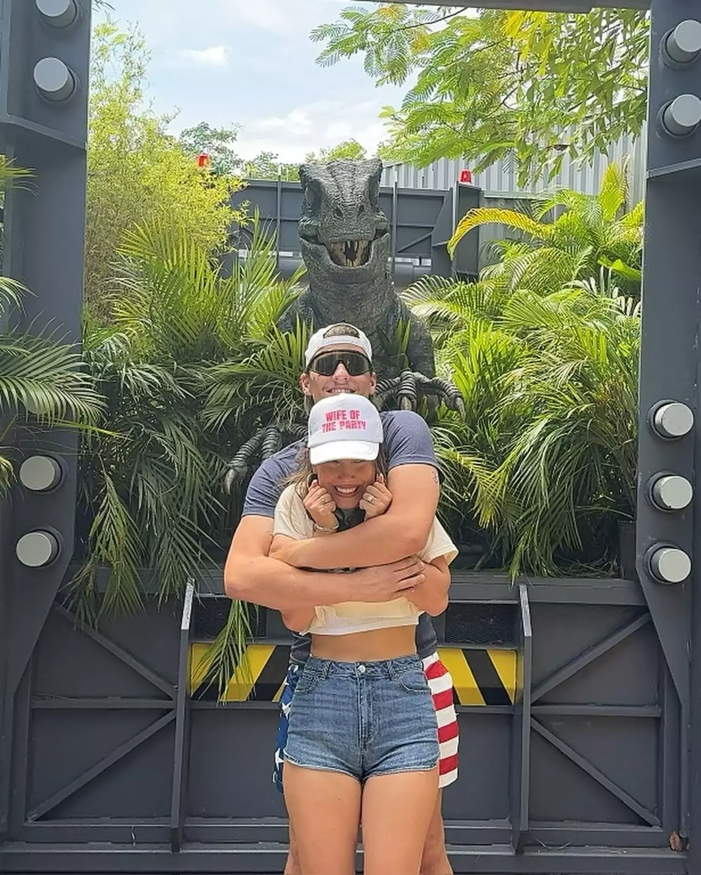 She wore a cap that said 'WIFE OF THE PARTY'. (Instagram/@milliebobbybrown)