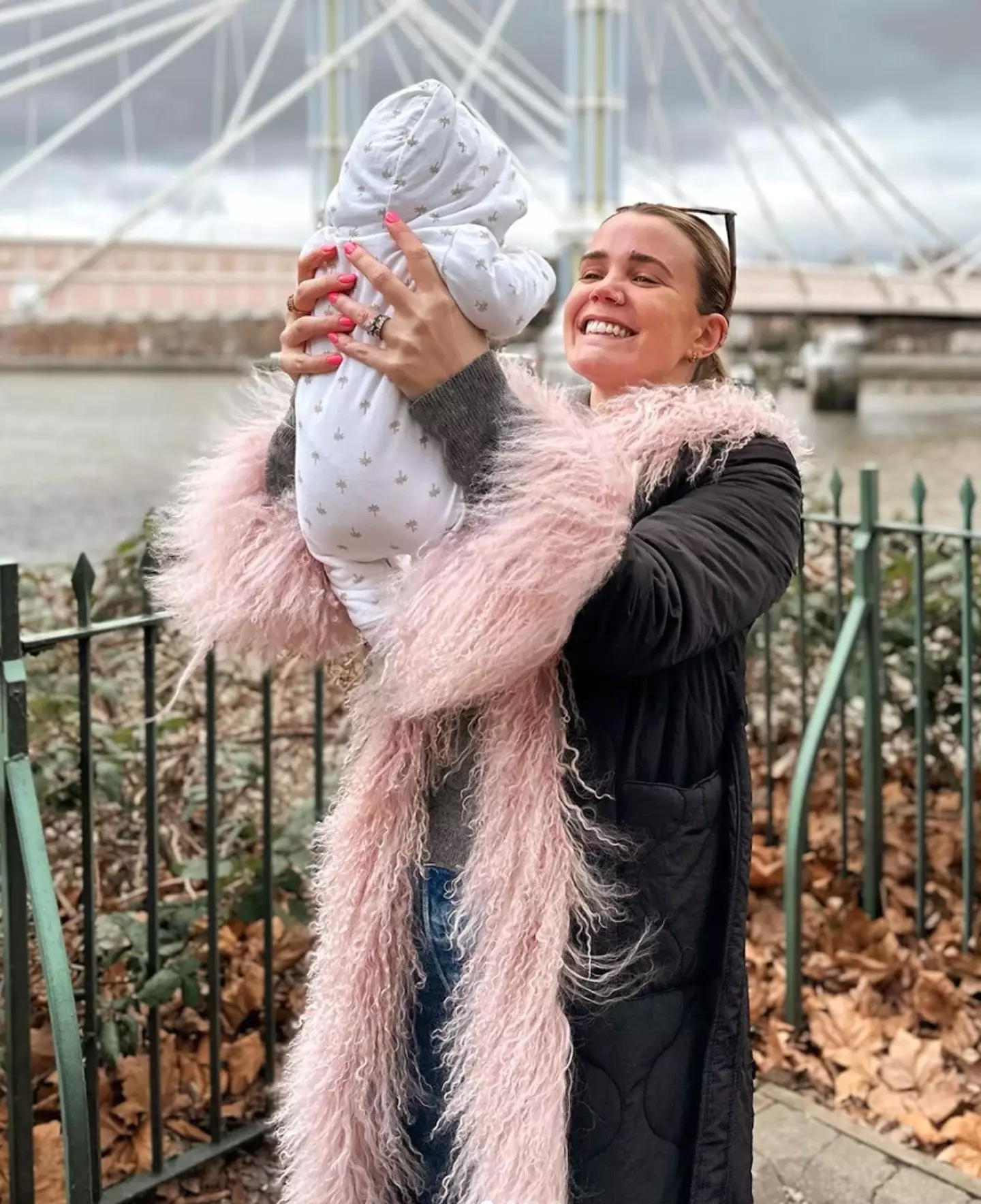 Emily welcomed her daughter Arlo in February.