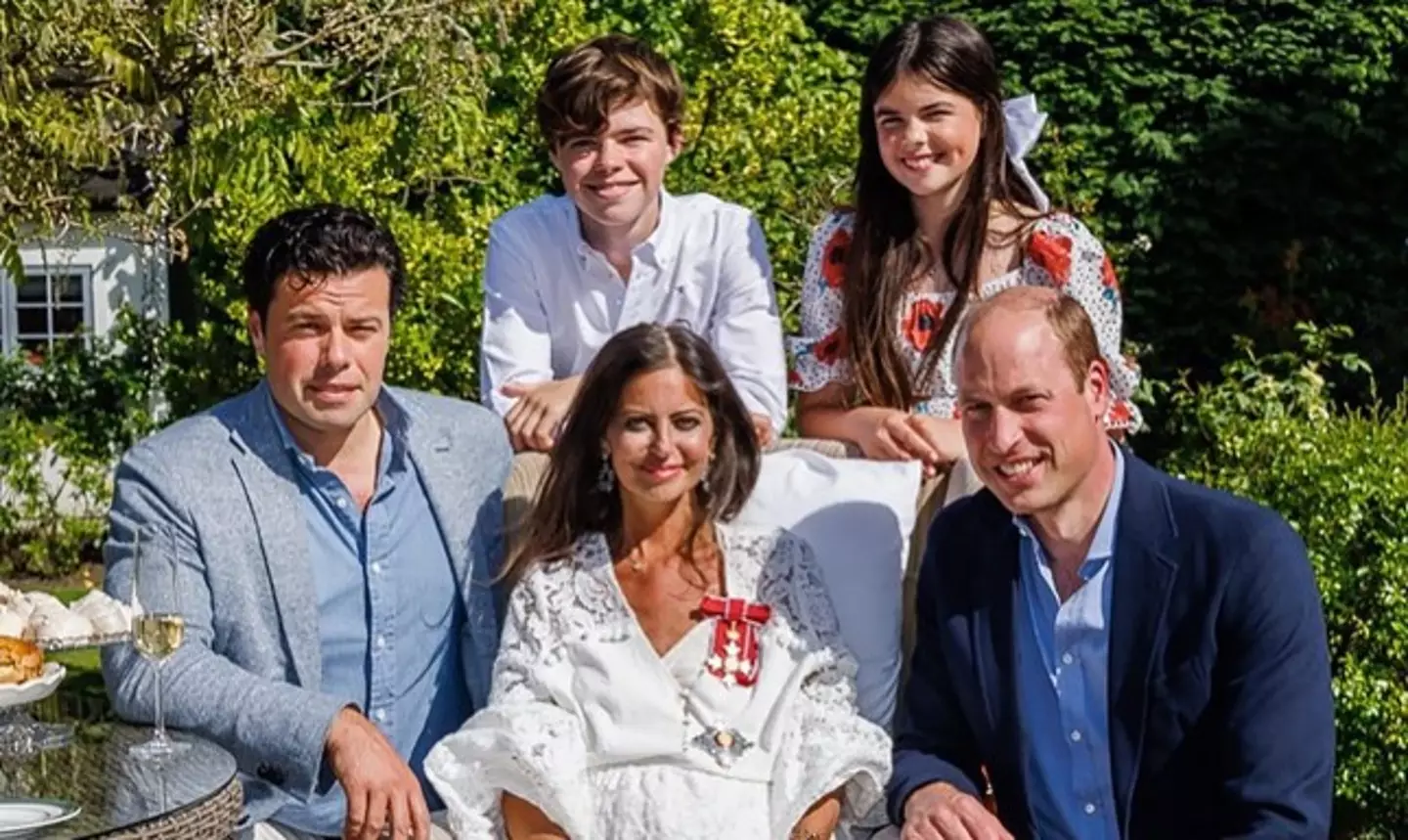 James was awarded a Damehood by Prince William.