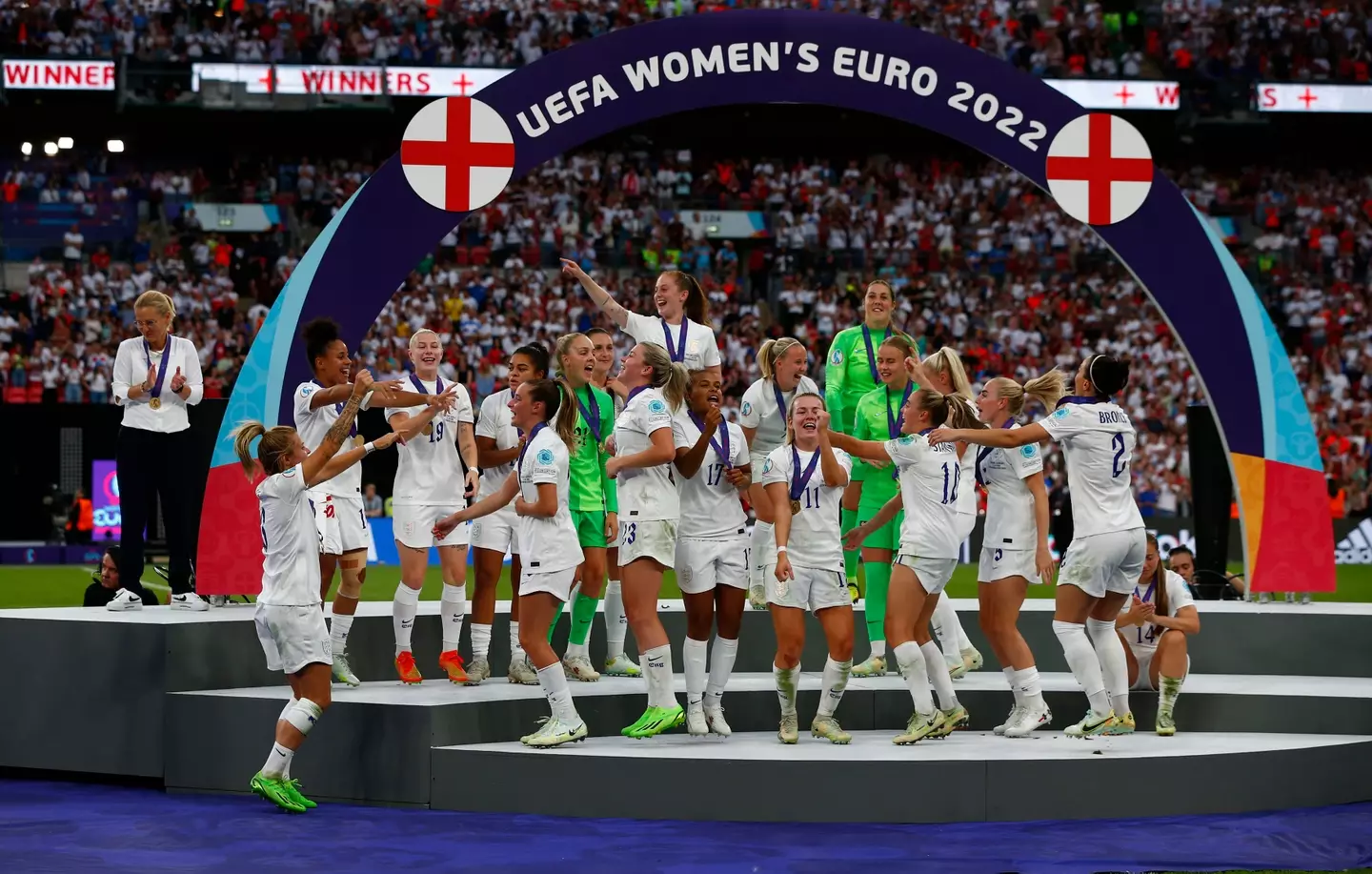 The Lionesses secured a victory against Germany in 2022 (Kieran Galvin/DeFodi Images via Getty Images)