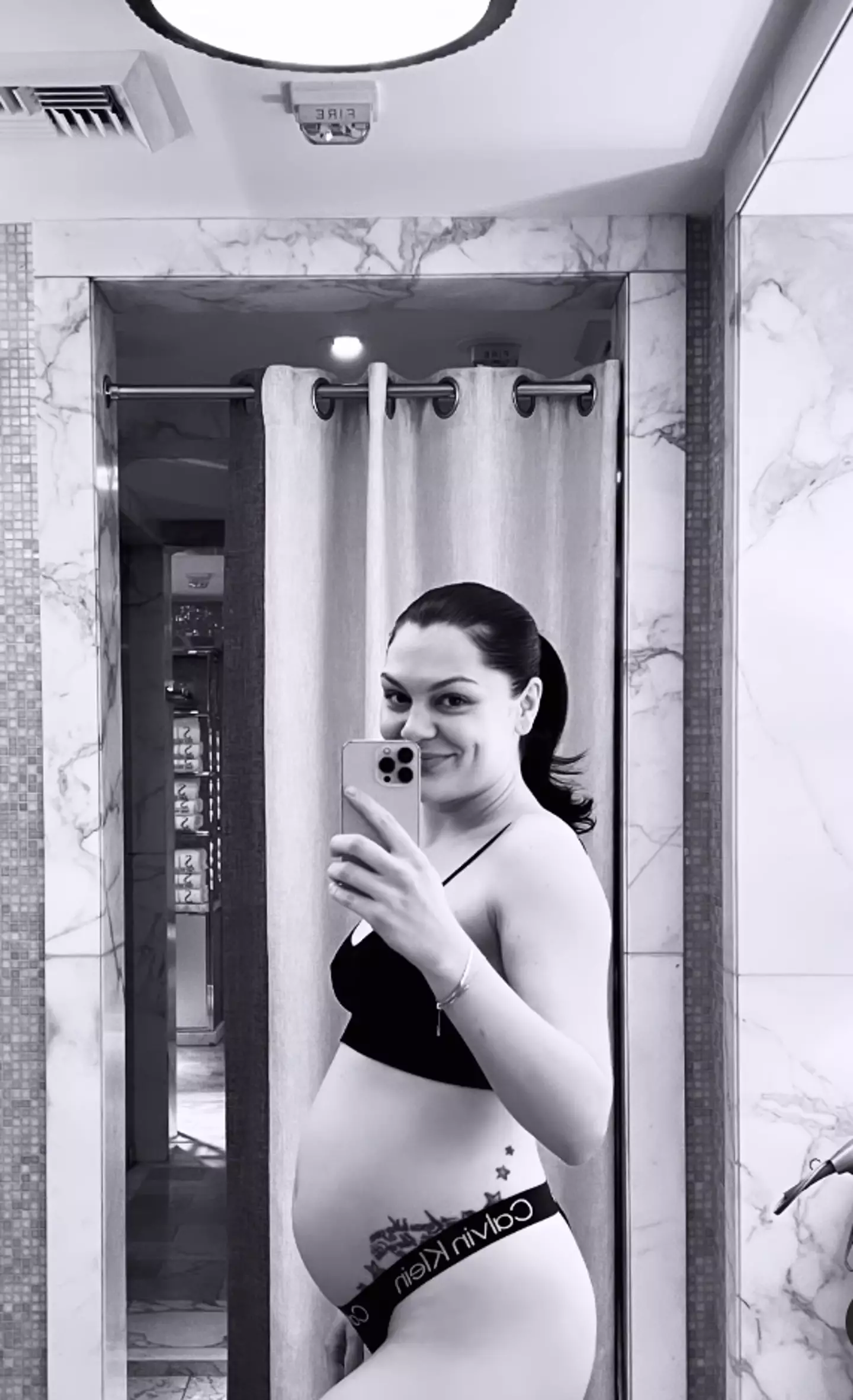 Jessie J hasn't told fans how far along she is yet.