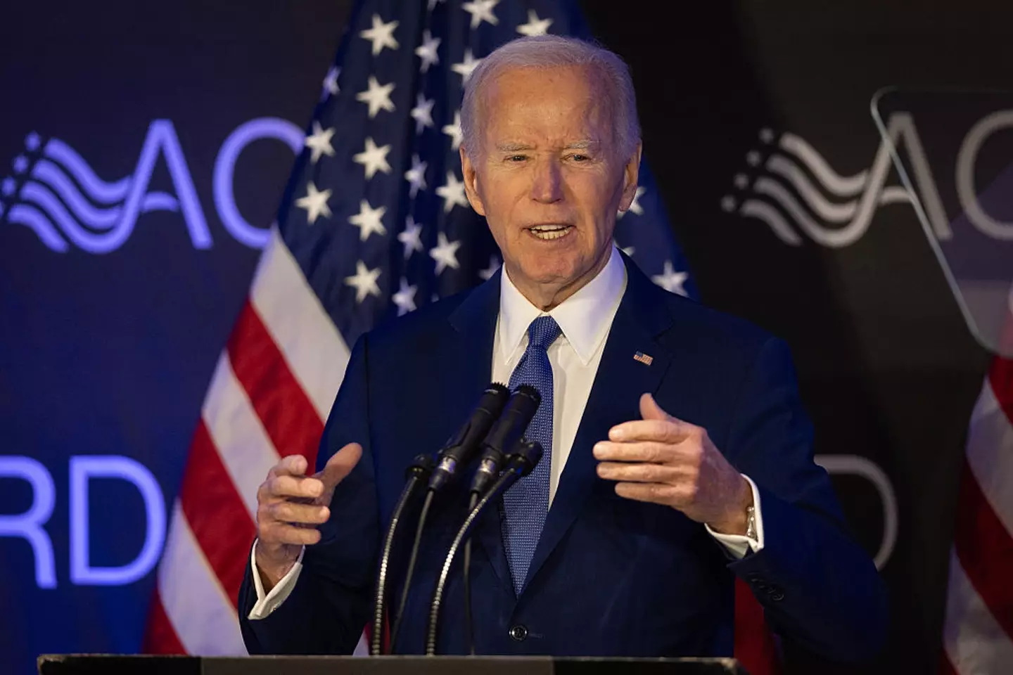 Joe Biden, 82, has been diagnosed with an 'aggressive' form of prostate cancer (Scott Olson / Staff / Getty Images)