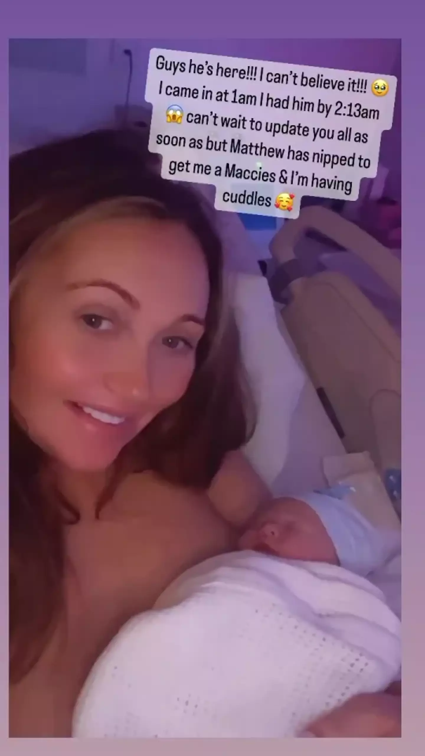Charlotte Dawson welcomed the newest addition to her family early this morning.