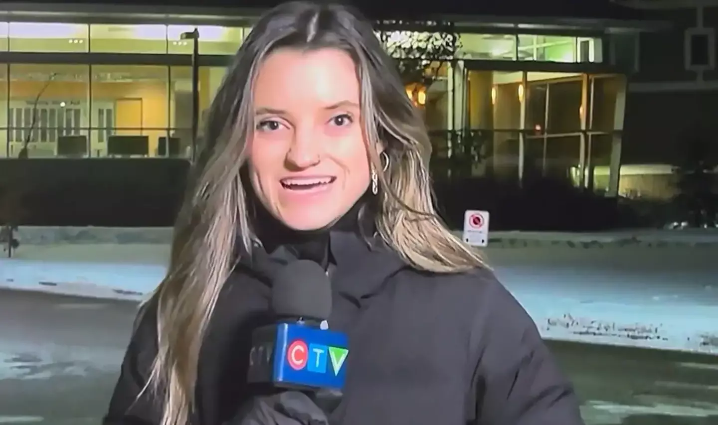Reporter Jessica Robb began to feel unwell during the live broadcast.