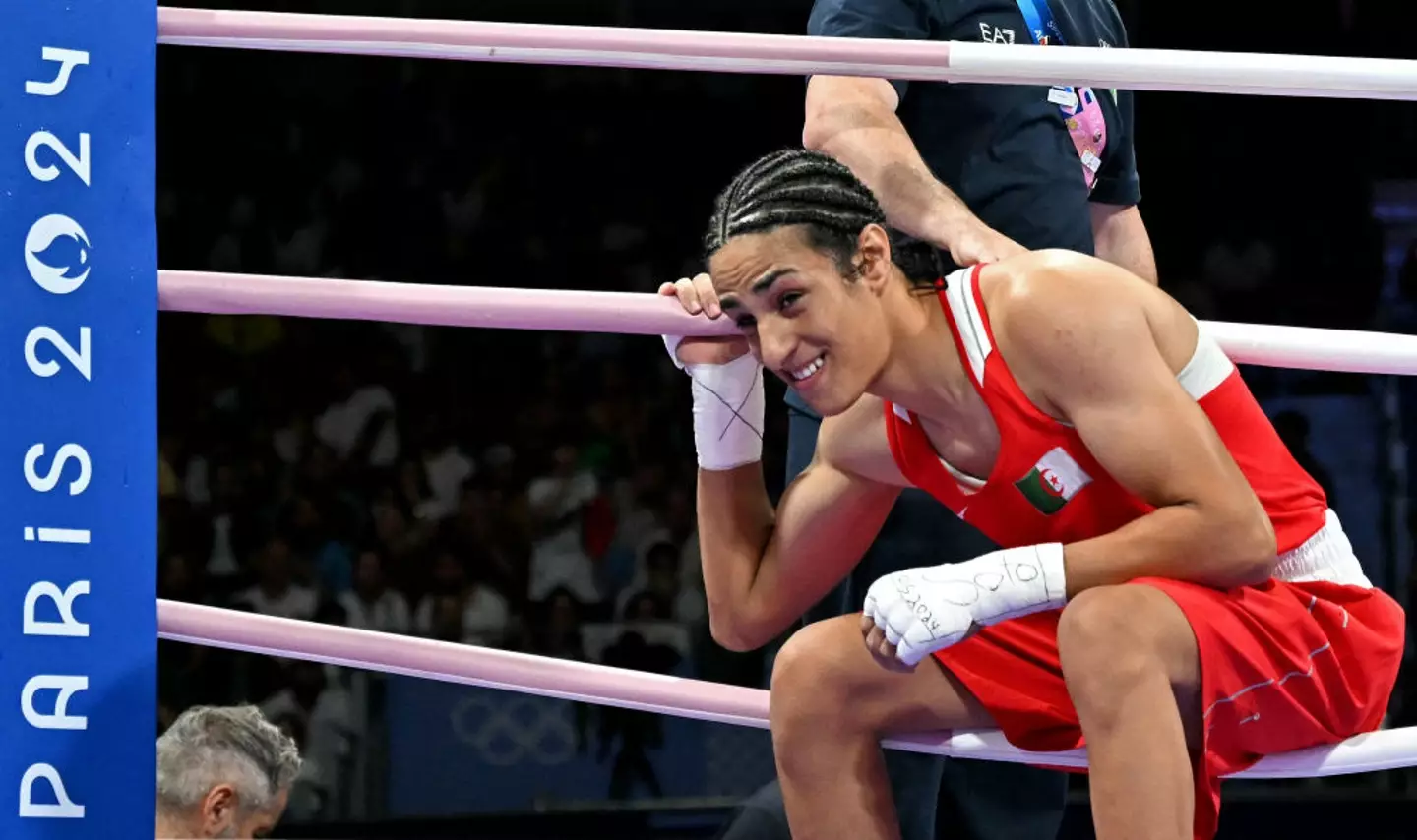 Imane Khelif's gender has been called into question. (MOHD RASFAN/AFP via Getty Images)