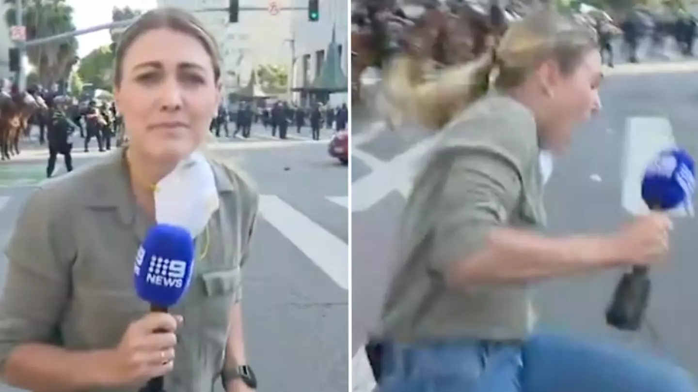 Reporter shot live on TV by police at ICE protests speaks out with important message