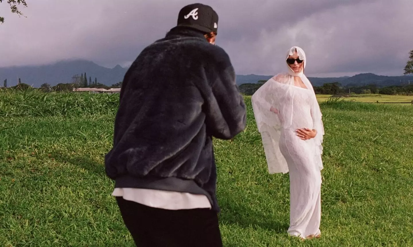 Hailey Bieber is pregnant with her and Justin's first child. (justinbieber/Instagram)