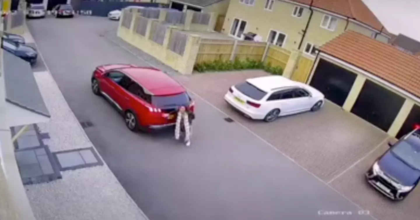 The drunken fall was caught on CCTV. (