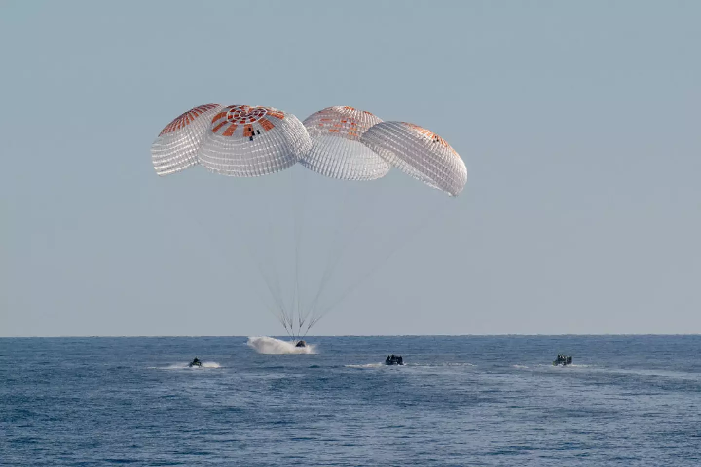 The astronauts splashed down on Tuesday evening (NASA/Keegan Barber/Handout/Anadolu via Getty Images)