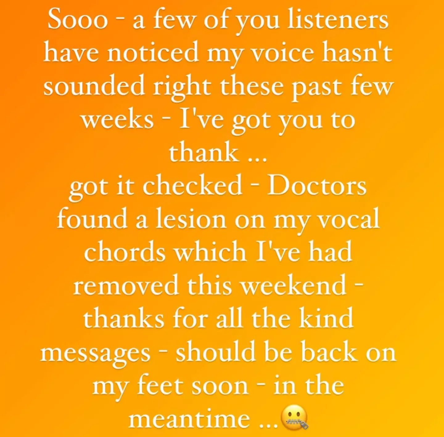 Jamie thanked his fans for urging him to see a GP (Instagram/@jamietheakston)