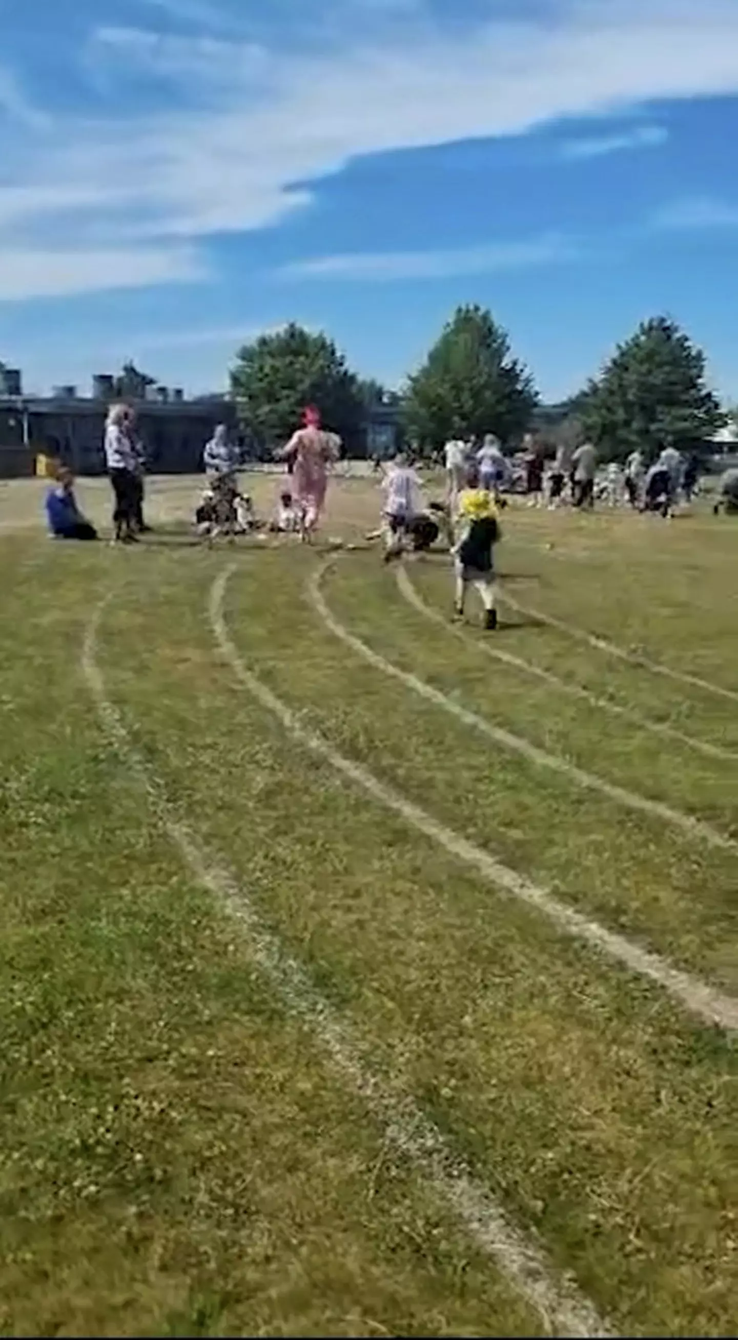 The pushed mum went flying.