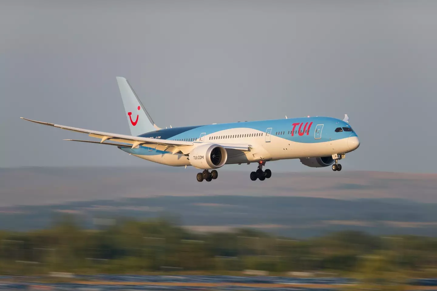 The TUI pilot turned around for the little girl.