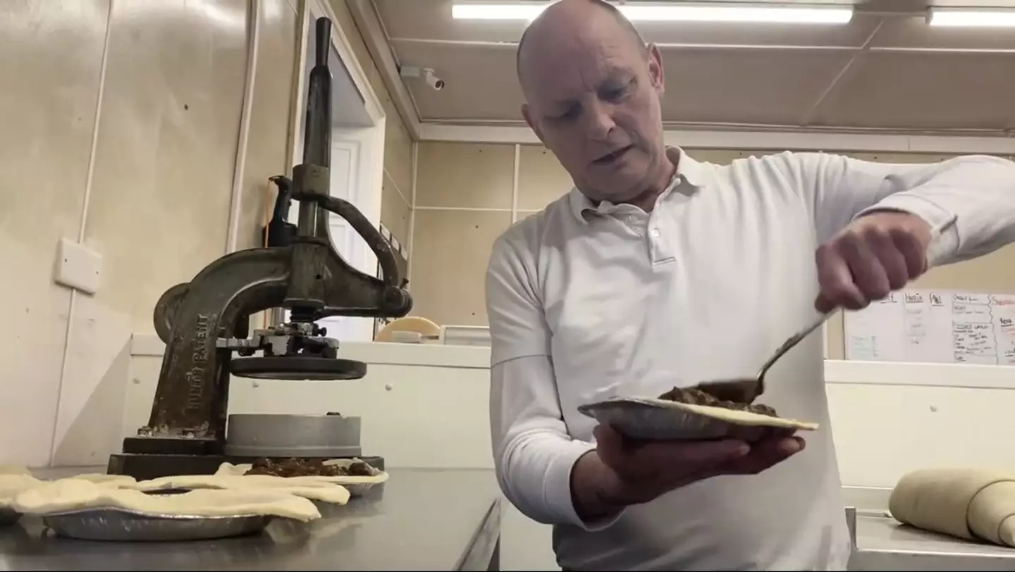 Master baker Phil Dickinson made the pie (