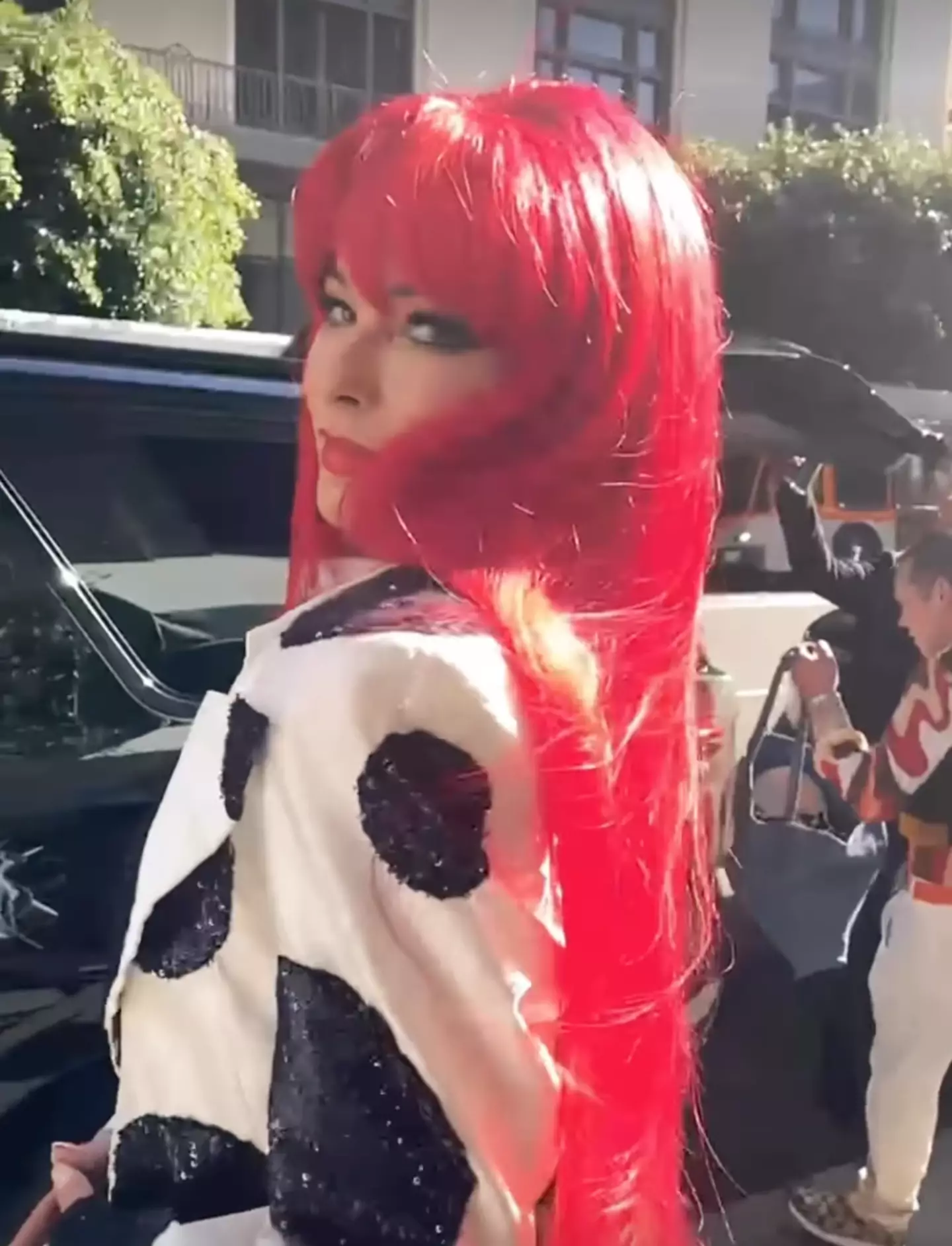 Shania Twain debuted her fiery red hair at the 2023 Grammys.