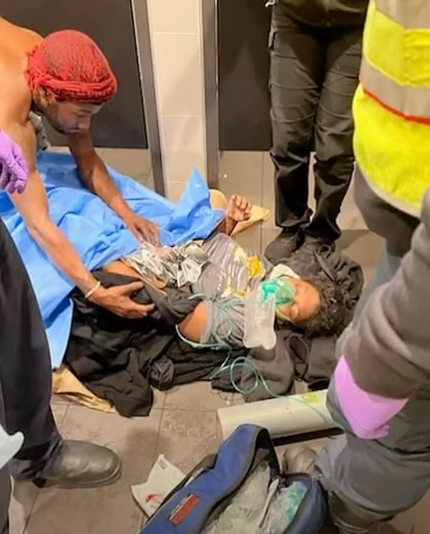 The couple had been on the way to the hospital.