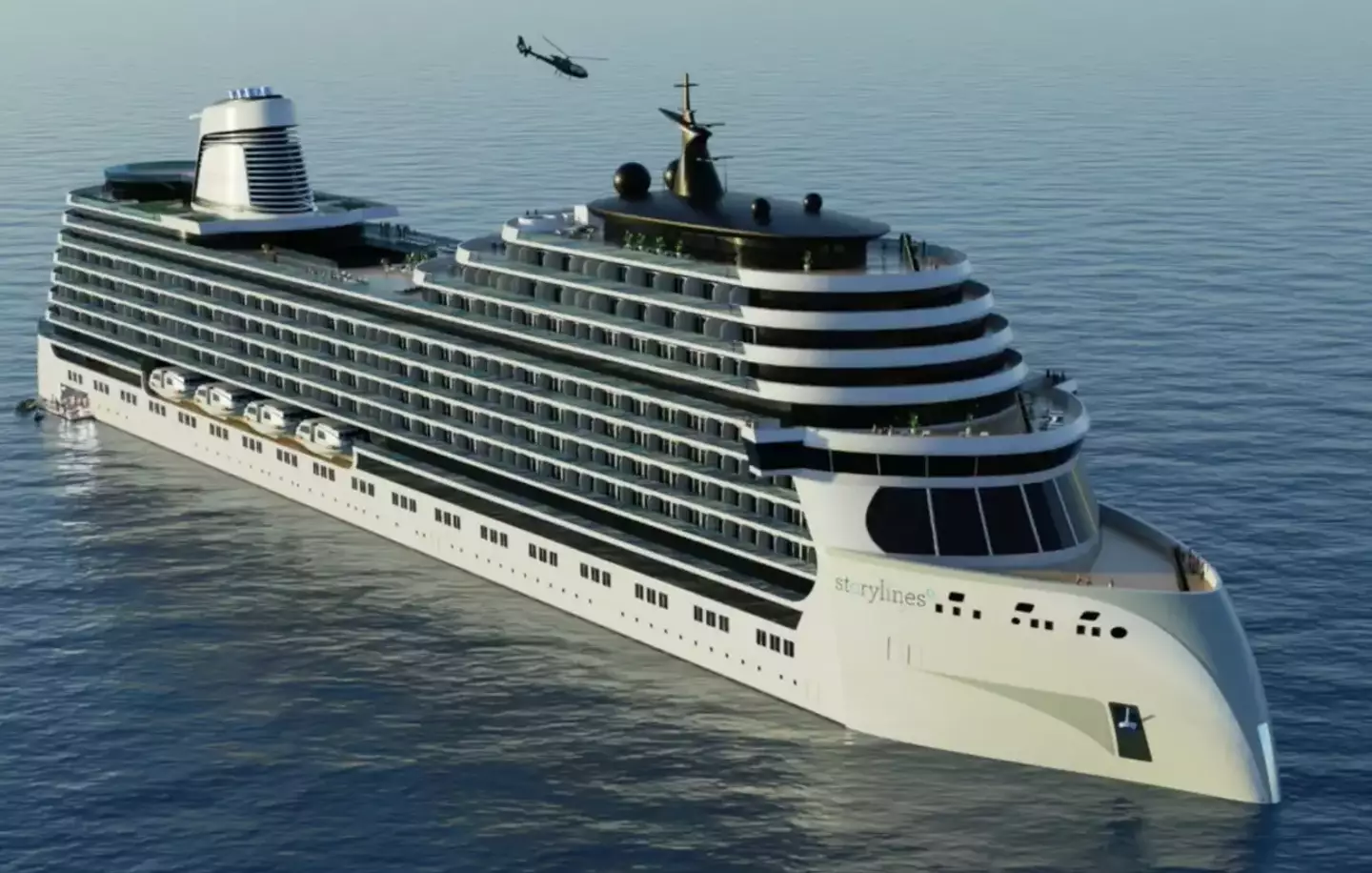 A visual rendering of the colossal ship 18-deck ship.