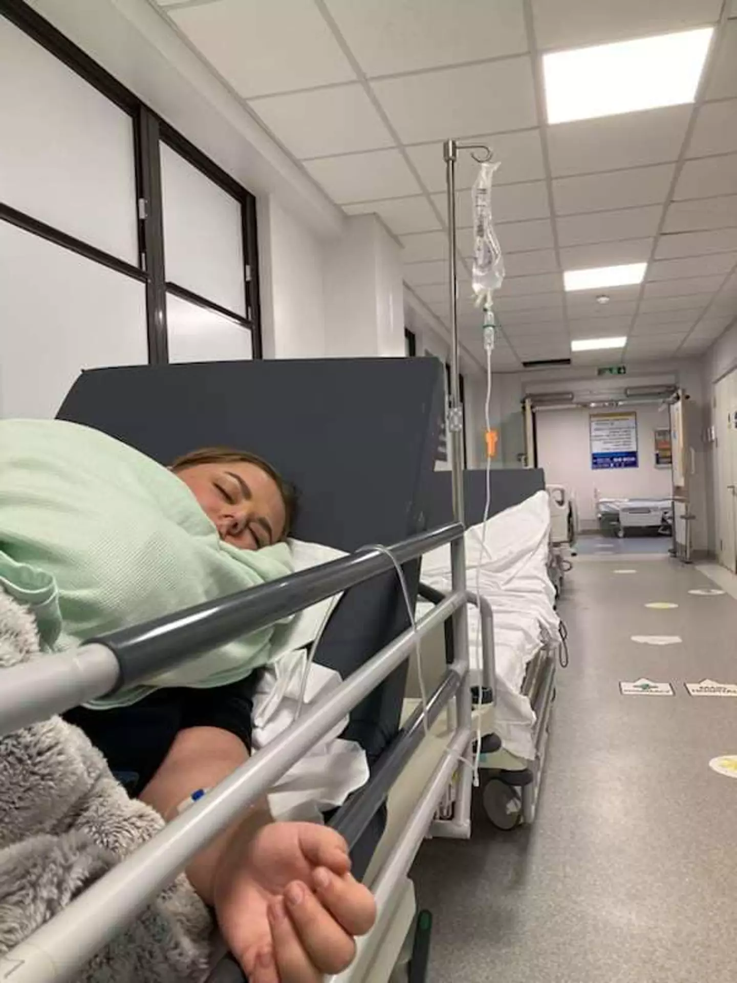 Kacie was treated in hospital.