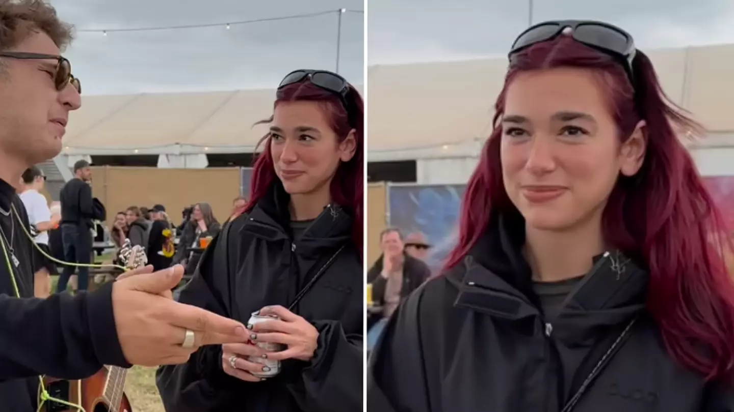 Dua Lipa's 'awkward' reaction to man singing to her at Glastonbury has people in stitches